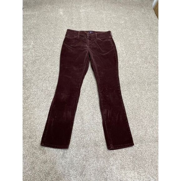 NYDJ womens corduroy legging jeans sz 10P 9” rise brown stretch denim - Picture 3 of 12